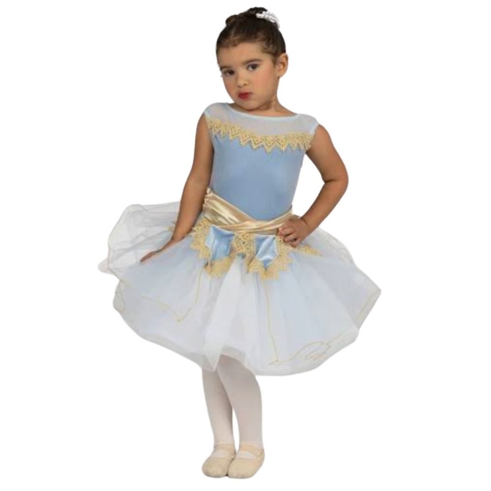 Weissman La Valse de L'Amour Ballet Costume Tutu Powder Blue Gold MC Child
